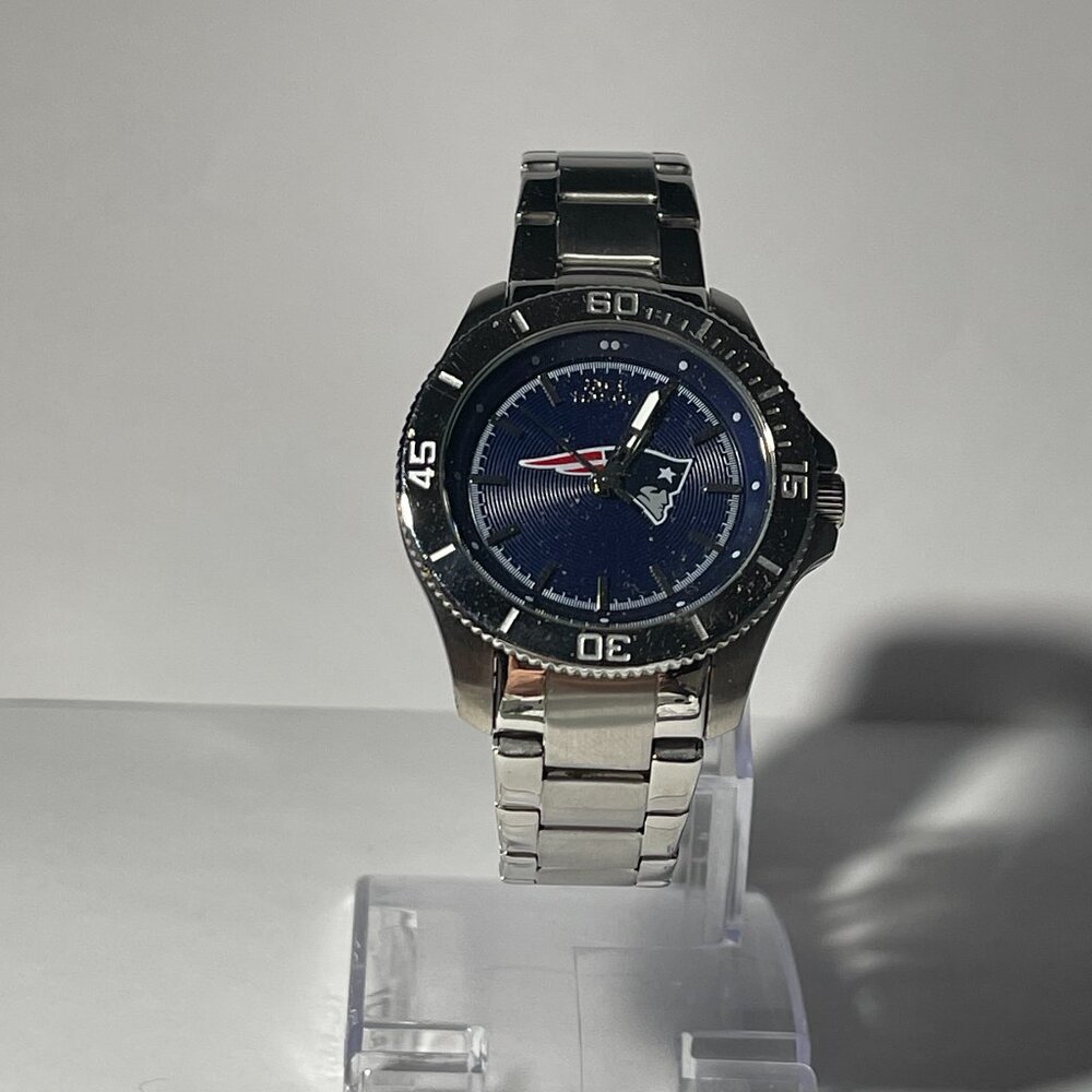 New England Patriots OFFICIAL NFL Stainless-Steel Watch by Jack Mason NEW